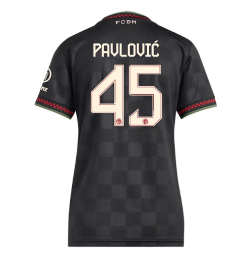Bayern Munich Aleksandar Pavlovic #45 Alternativní Dres pro Dámské 2025-26 Krátký Rukáv Bayern Munich Aleksandar Pavlovic #45 Alternativní Dres pro Dámské 2025-26 Krátký Rukáv